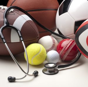 Sports balls with stethescope