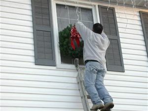Christmas ladder safety
